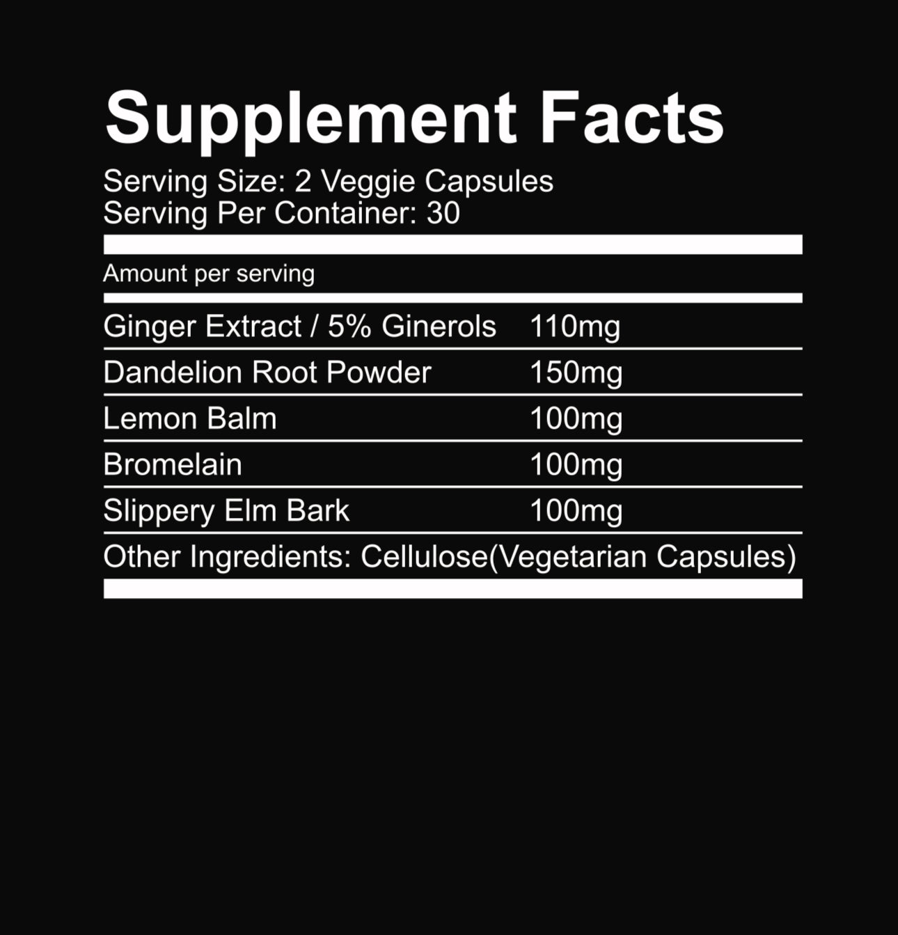 The Tox De Bloat Supplement