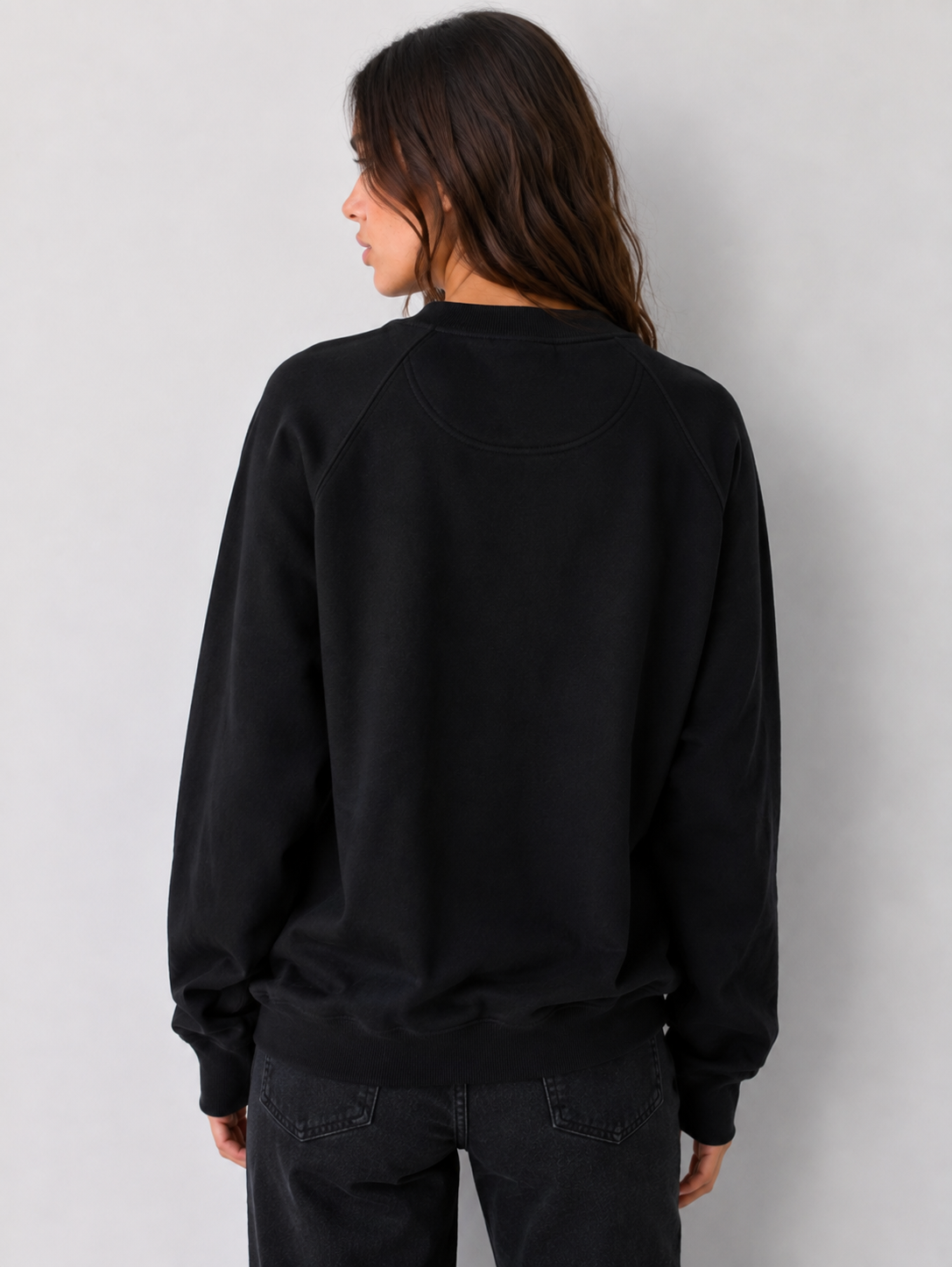 The Tox Chenille Embroidery Oversized Crew Neck
