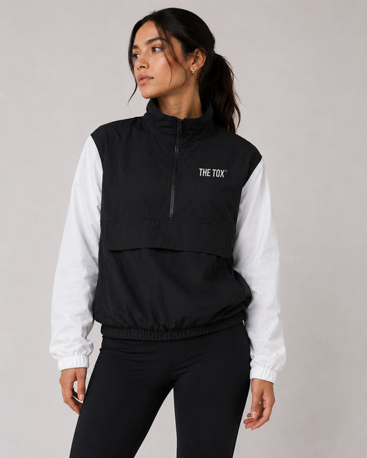 The Tox Windbreaker- Black/White