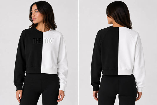The Tox Color Block Embossed Crewneck