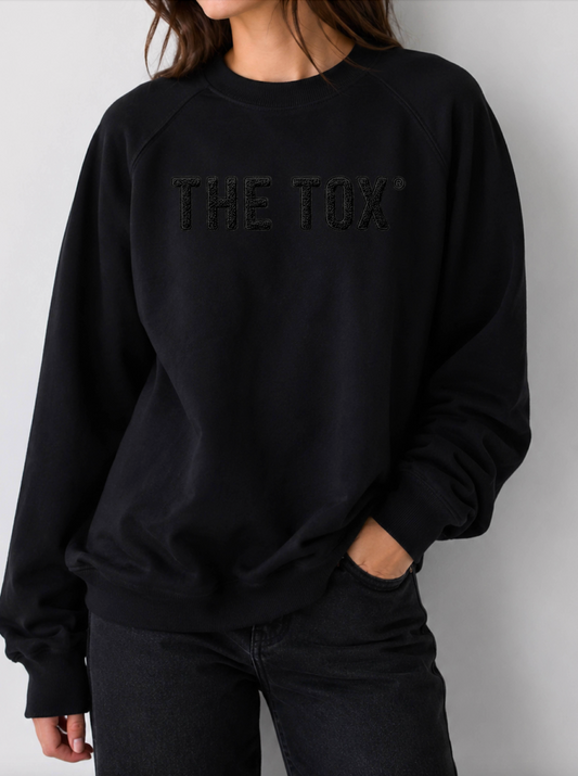 The Tox Chenille Embroidery Oversized Crew Neck